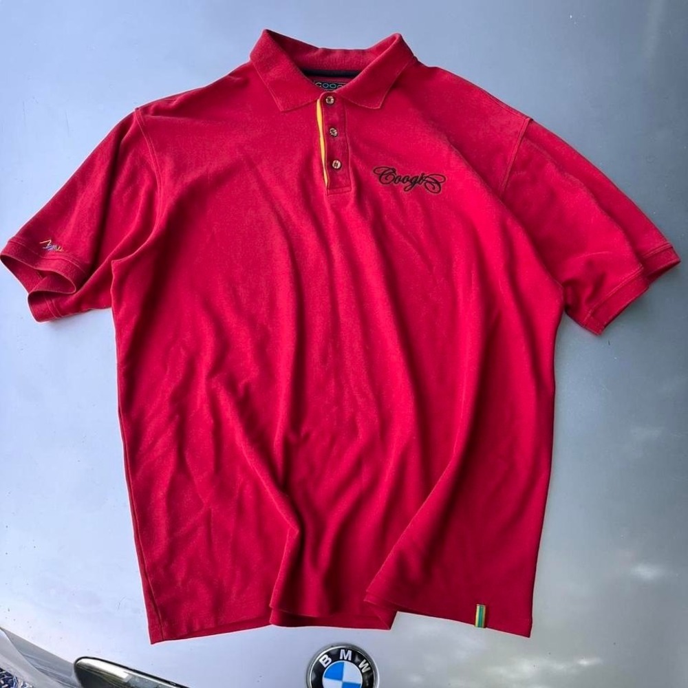 Red Coogi polo shirt with embroidered logo polo